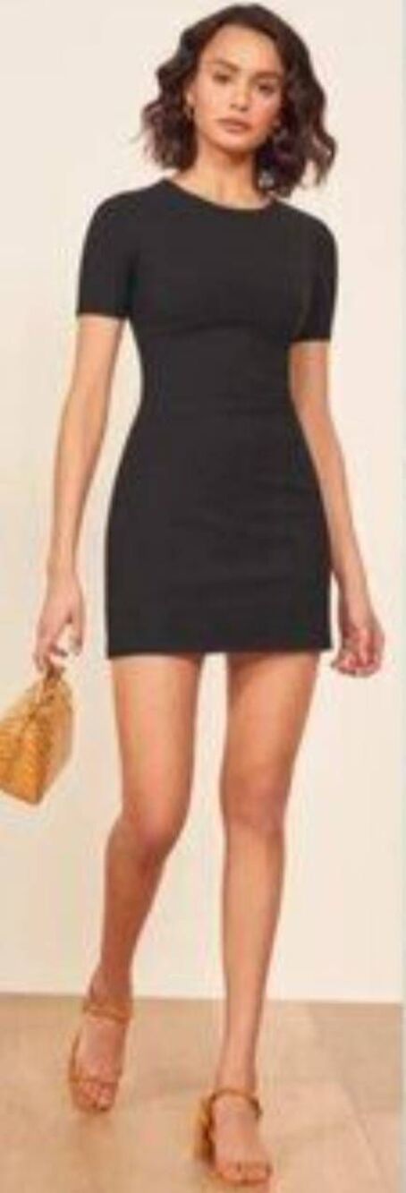 Reformation womens small black mini dress kendy Coquette